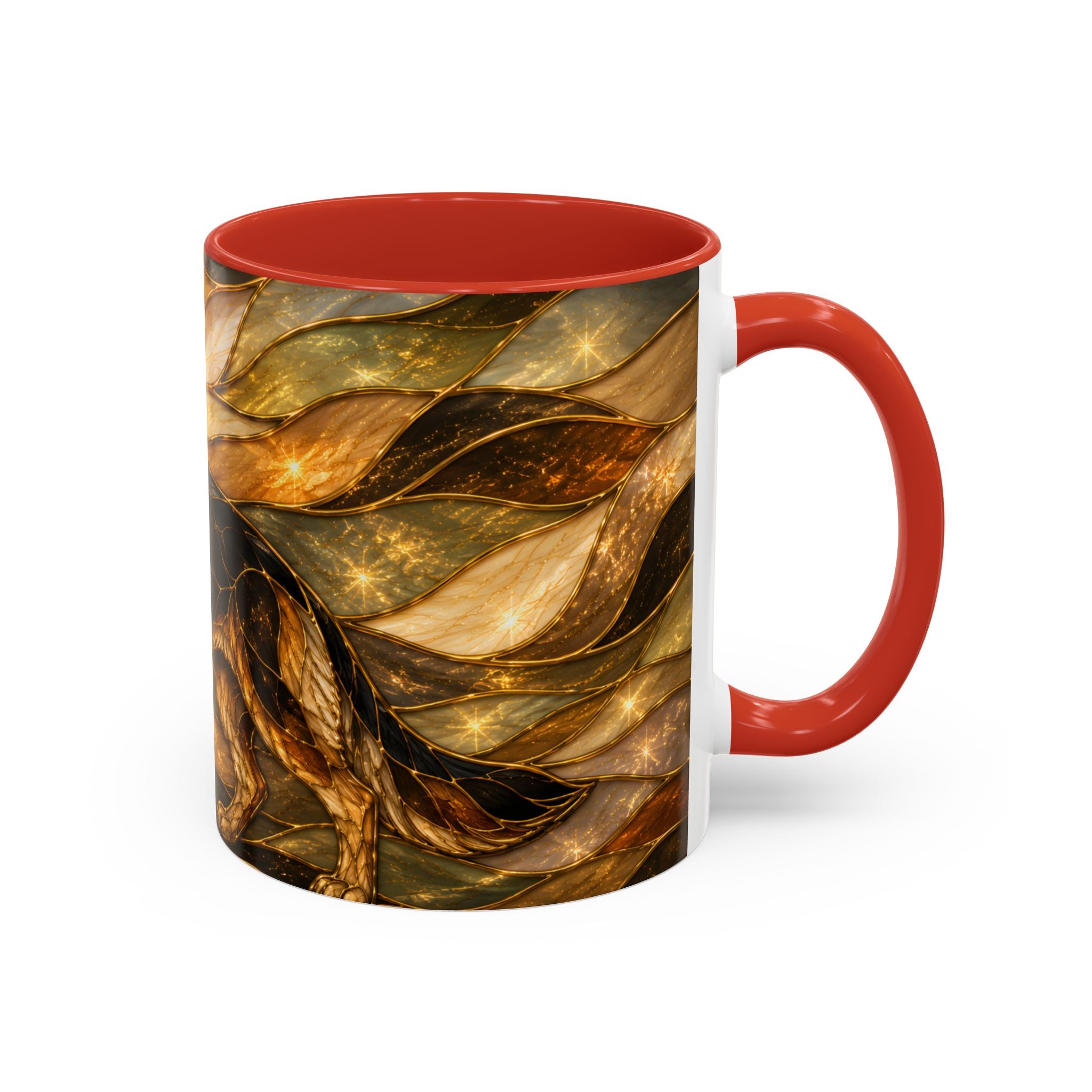 Golden German Shepherd Stained Glass Style Mug