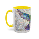 Rainbow Hummingbird Stained Glass Style Mug