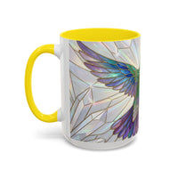 Rainbow Hummingbird Stained Glass Style Mug