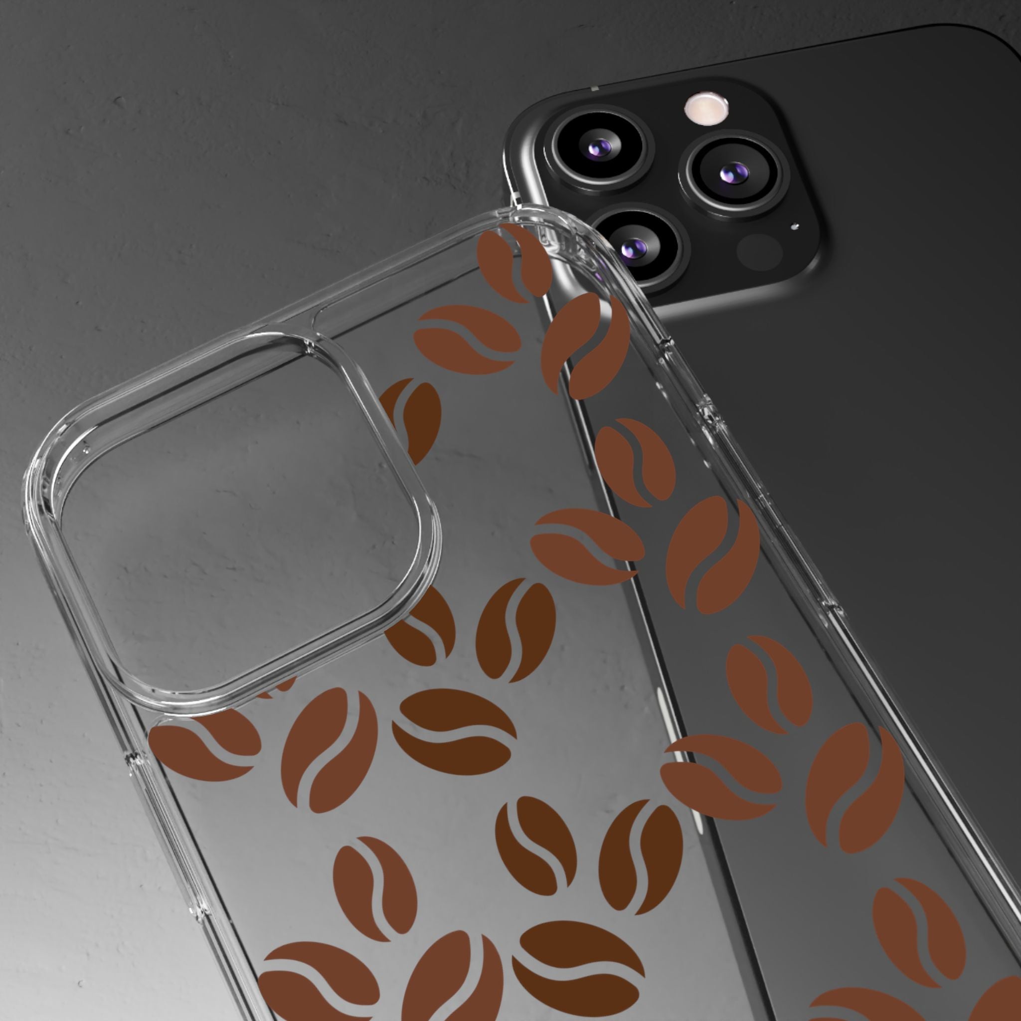 Coffee Beans Clear Phone Case