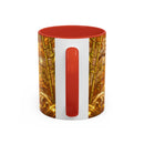 Golden Sakura Lion Stained Glass Style Mug