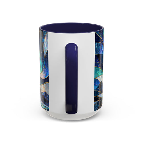Northern Glow Wolf Stained Glass Style Mug