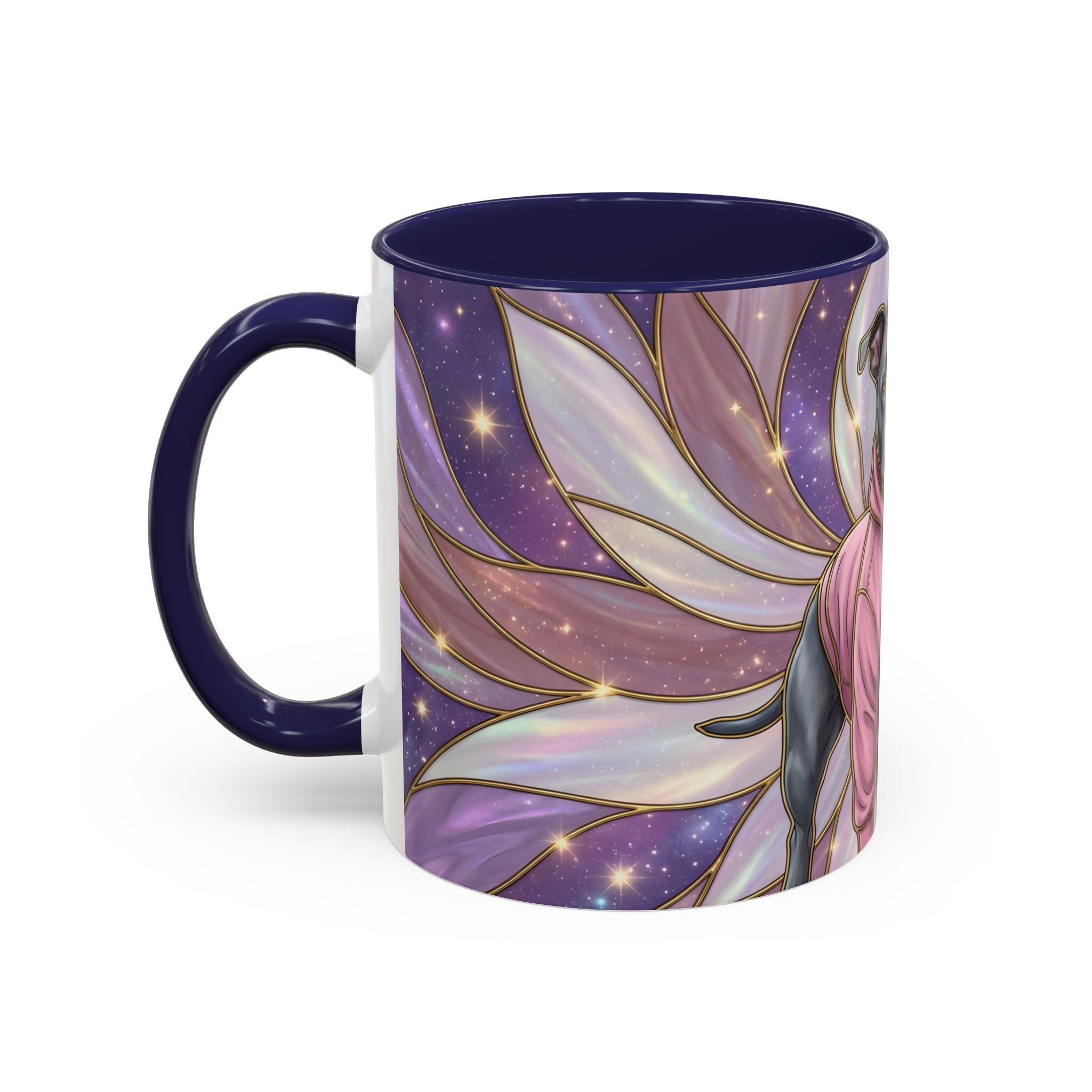 Rose Glow Staffordshire Bull Terrier Stained Glass Style Mug