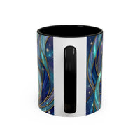 Blue Breeze Hummingbird Stained Glass Style Mug