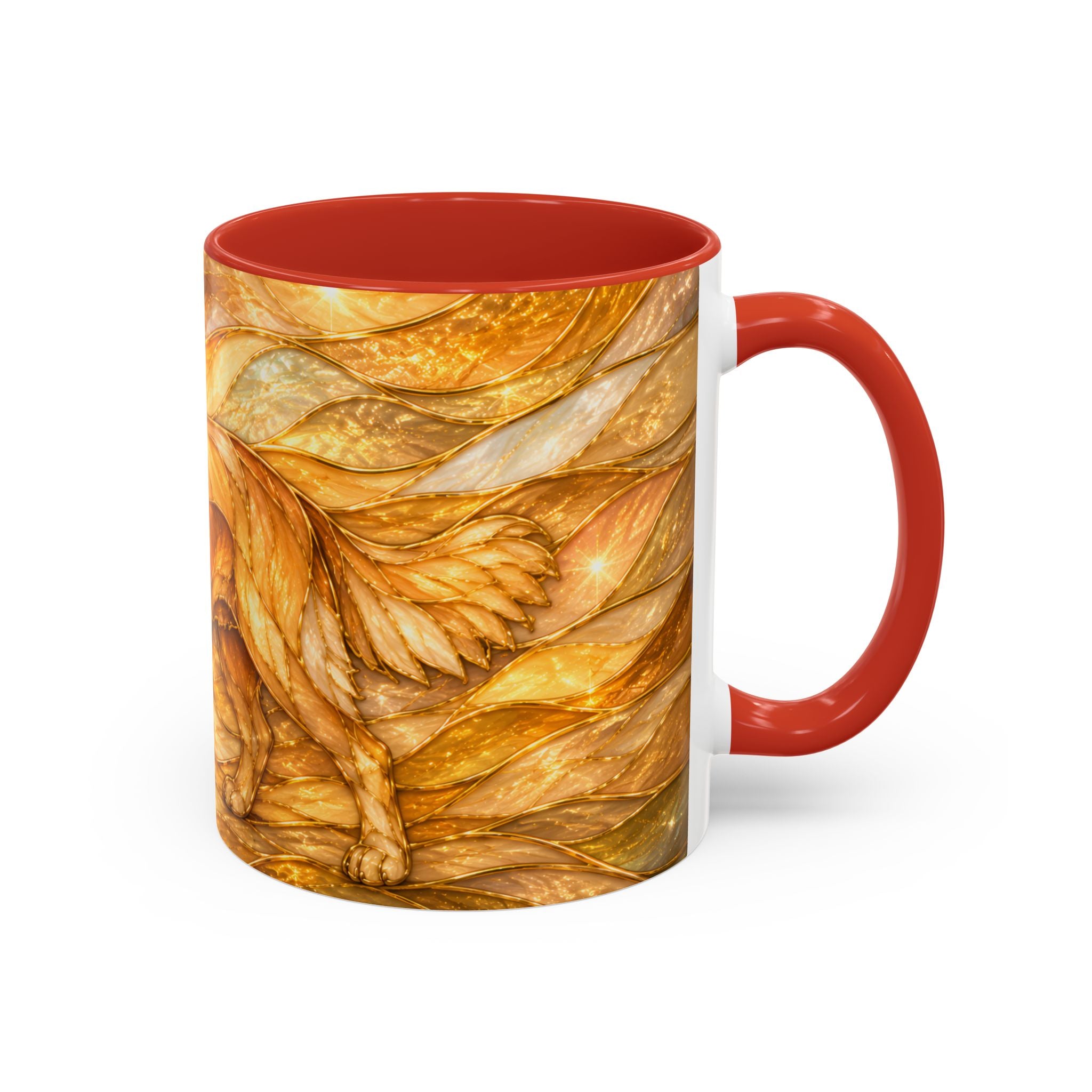 Golden Glow Golden Retriever Stained Glass Style Mug