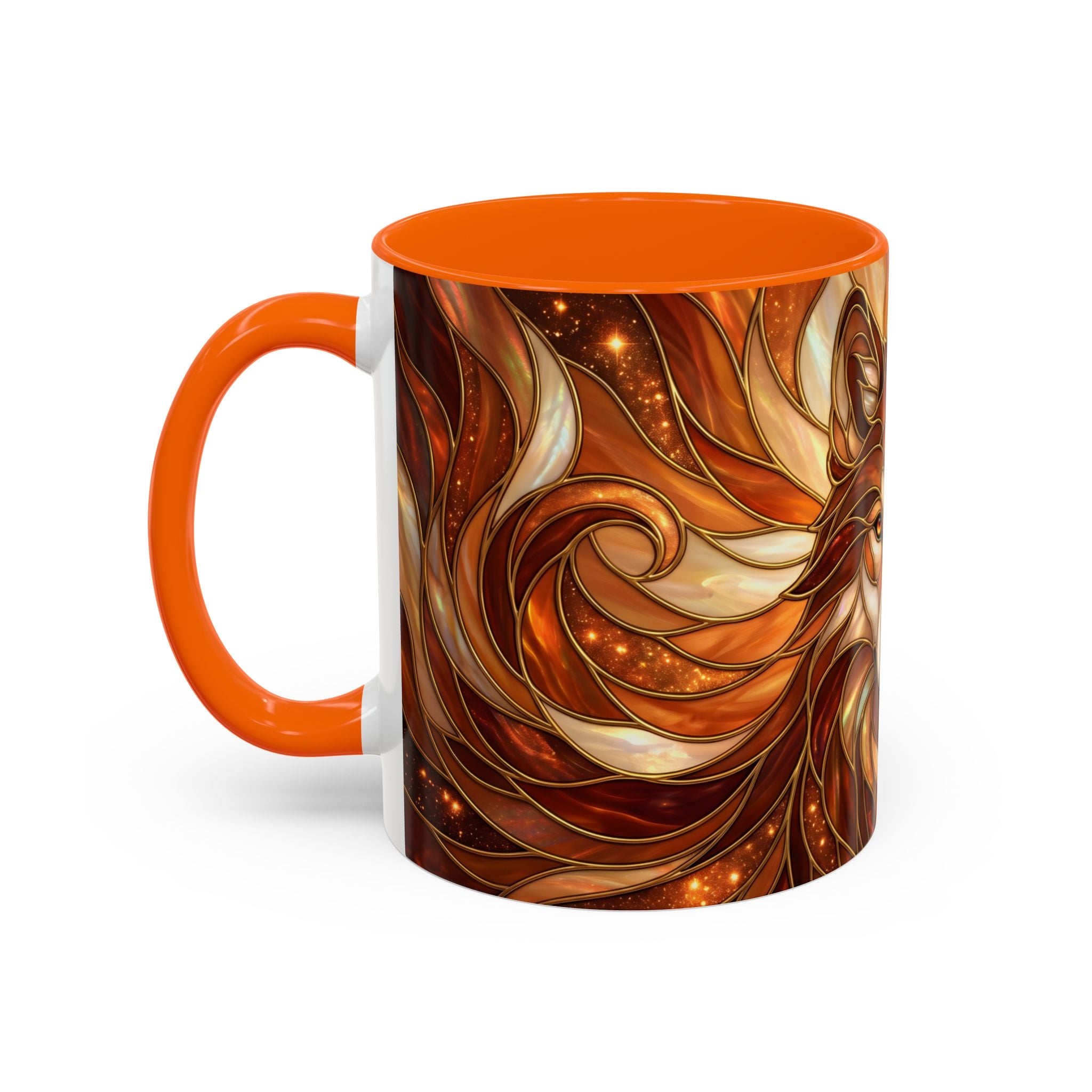 Ember Wolf Stained Glass Style Mug