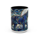 Sapphire Tiger Stained Glass Style Mug