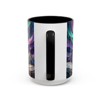Aurora Peaks Great Pyrenees Stained Glass Style Mug