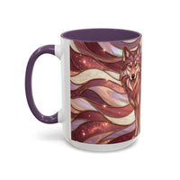 Rose Gold Wolf Stained Glass Style Mug