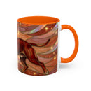 Warm Ember Staffy Stained Glass Style Mug