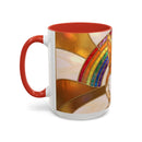 Rainbow Corgi Butt Stained Glass Style Mug