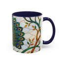 Elegant Peacock Stained Glass Style Mug