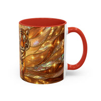 Golden Tiger Stained Glass Style Mug