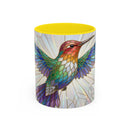 Rainbow Hummingbird Stained Glass Style Mug