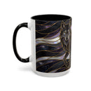 Obsidian Wolf Stained Glass Style Mug