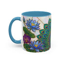 Floral Peacock Stained Glass Style Mug