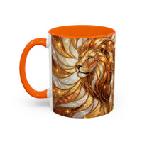Amber Lion Stained Glass Style Mug