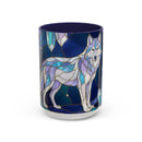 Crystal Wolf Stained Glass Style Mug