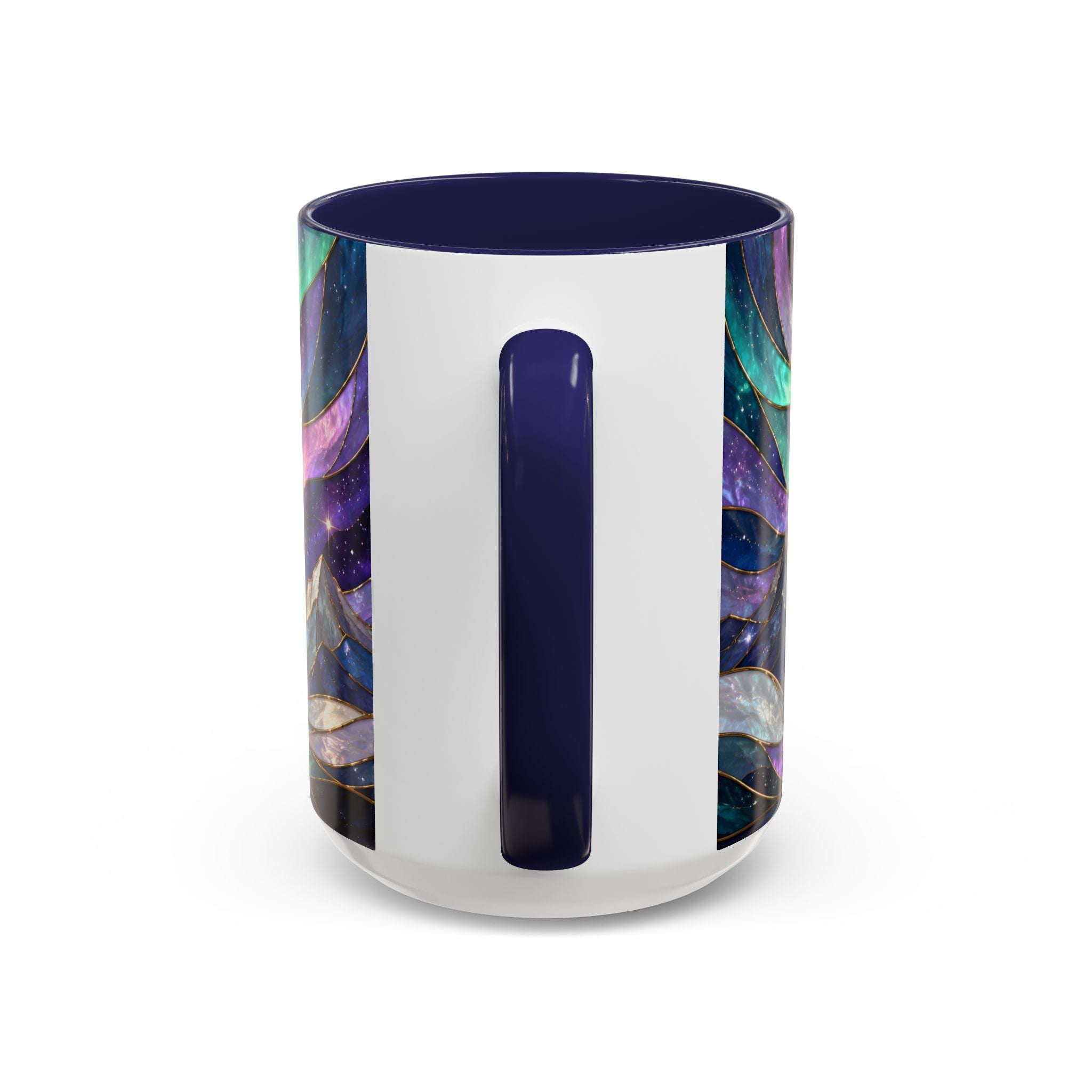 Aurora Peaks Great Pyrenees Stained Glass Style Mug