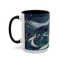 River Moon Wolf Stained Glass Style Mug