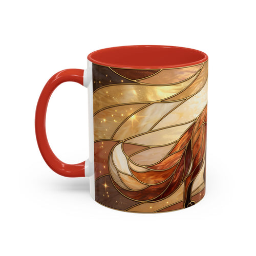 Honey Light Fox Stained Glass Style Mug