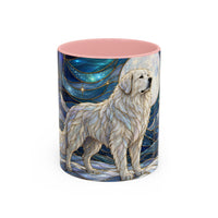 Mountain Guardian Great Pyrenees Stained Glass Style Mug
