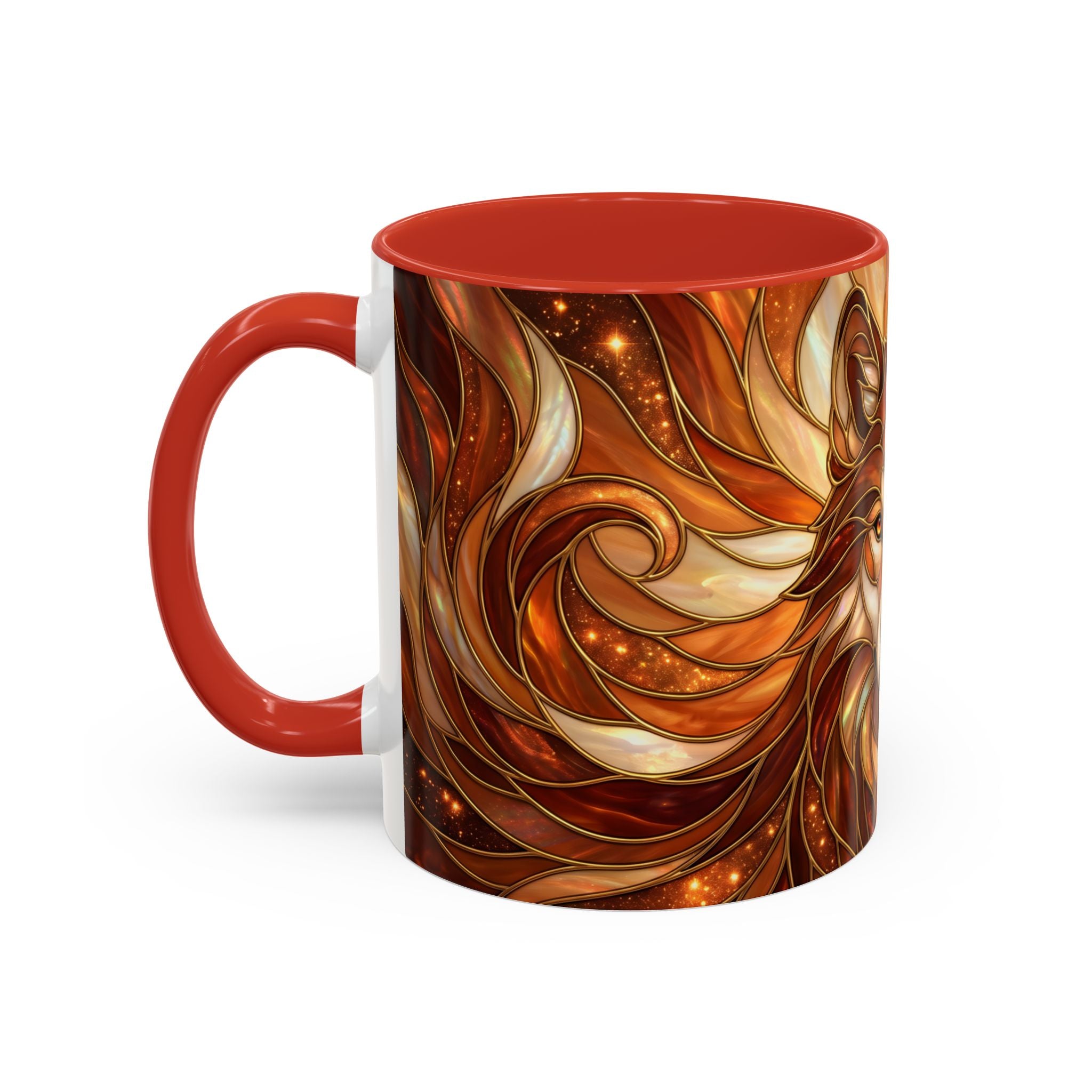 Ember Wolf Stained Glass Style Mug