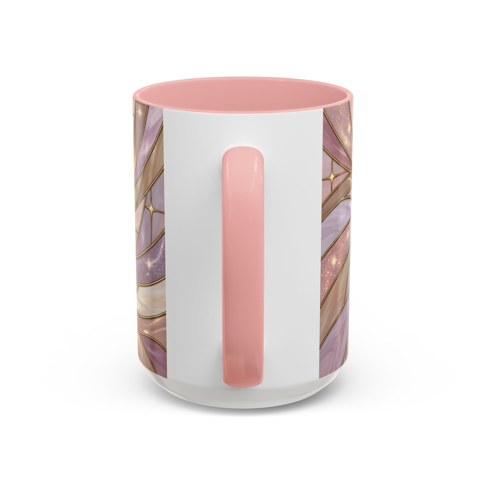 Pink Starlight Staffy Stained Glass Style Mug