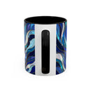 Cobalt Wolf Guardian Stained Glass Style Mug