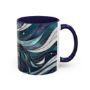 Moon Howl Wolf Stained Glass Style Mug