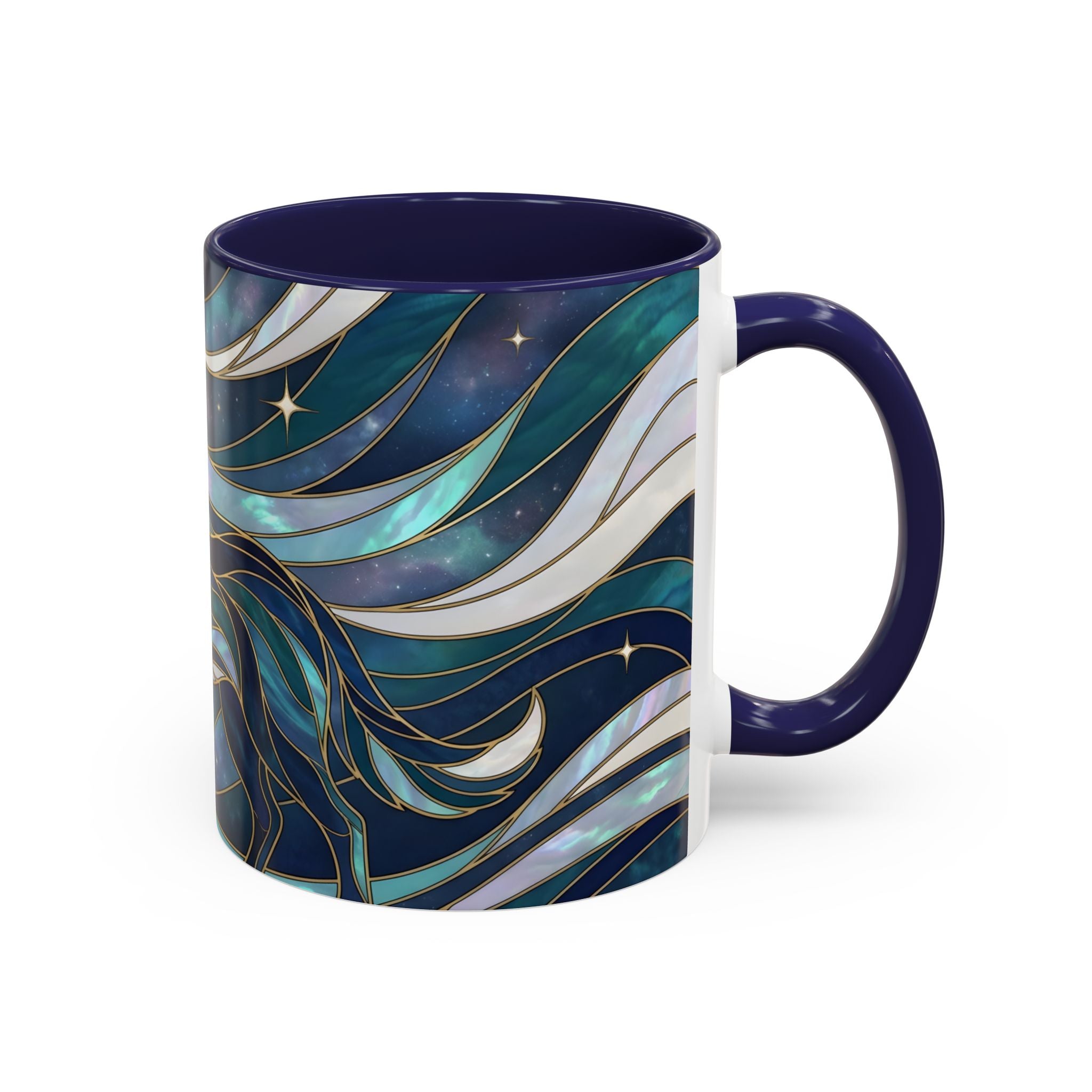 Moon Howl Wolf Stained Glass Style Mug