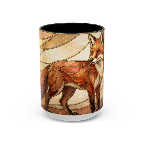 Honey Light Fox Stained Glass Style Mug