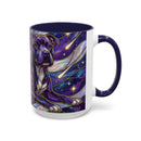 Cosmic Glow Staffy Stained Glass Style Mug