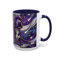 Cosmic Glow Staffy Stained Glass Style Mug