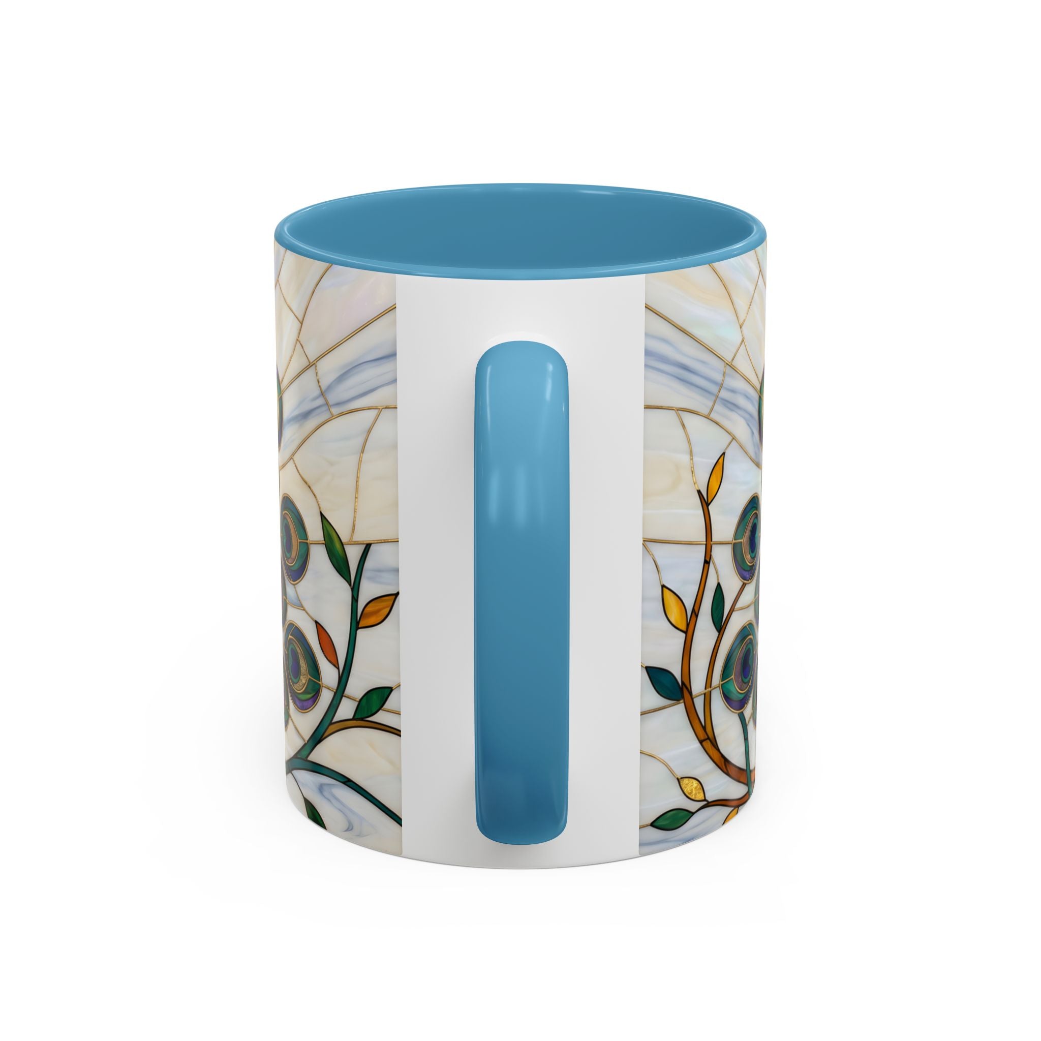 Classic Peacock Stained Glass Style Mug