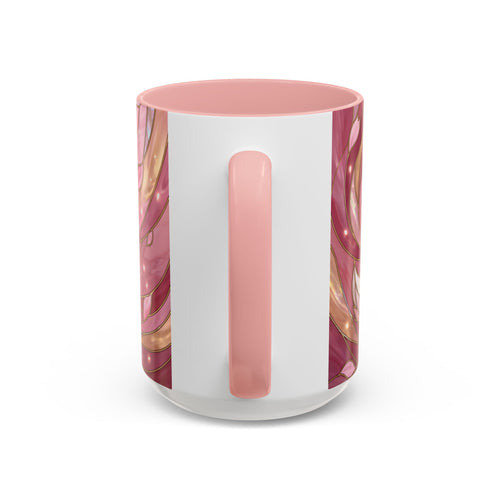 Rose Glow Fox Stained Glass Style Mug