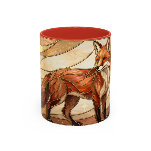 Honey Light Fox Stained Glass Style Mug