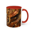 Amber Tiger Stained Glass Style Mug