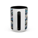 Sapphire Glow French Bulldog Stained Glass Style Mug