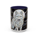 Night Wolf Stained Glass Style Mug