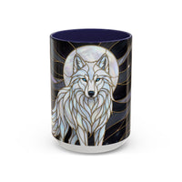 Night Wolf Stained Glass Style Mug