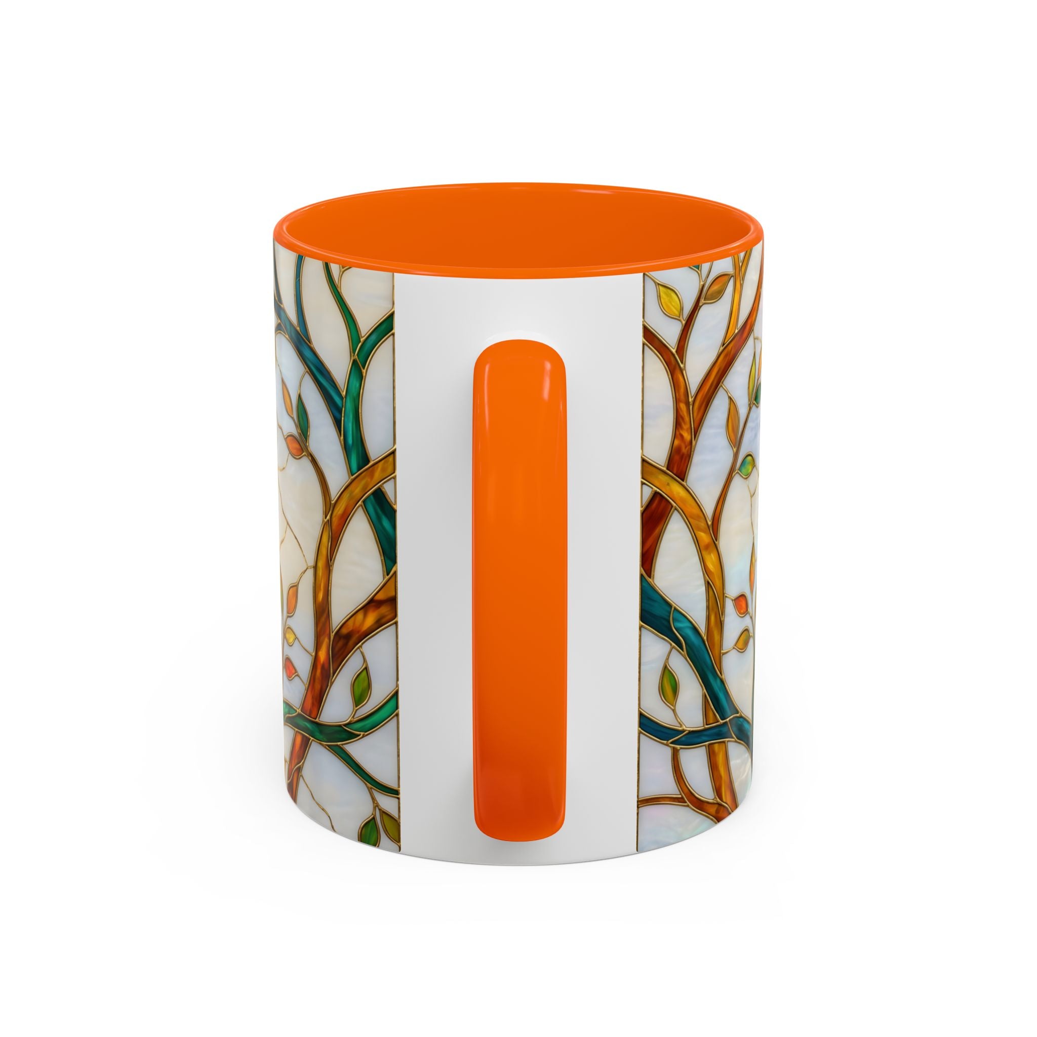 Elegant Peacock Stained Glass Style Mug