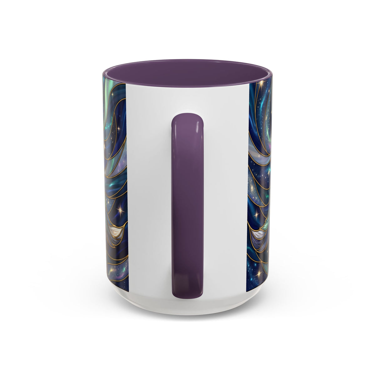 Twin Wolves Stained Glass Style Mug