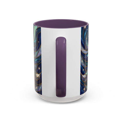 Twin Wolves Stained Glass Style Mug
