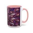 Purple Peacock Stained Glass Style Mug
