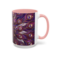 Purple Peacock Stained Glass Style Mug