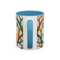 Elegant Peacock Stained Glass Style Mug
