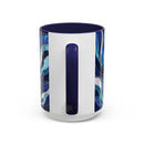 Cobalt Wolf Duo Stained Glass Style Mug