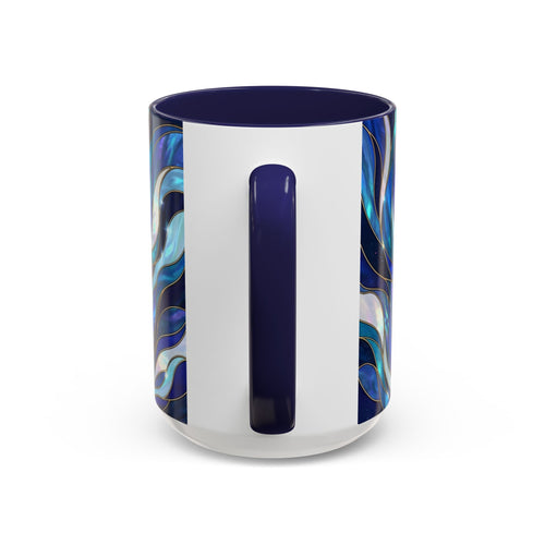 Cobalt Wolf Duo Stained Glass Style Mug