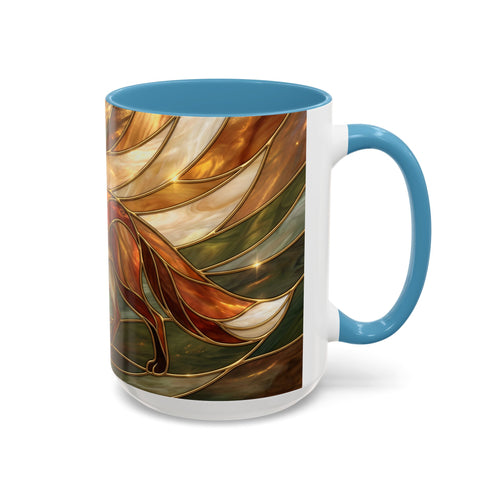 Olive Glow Fox Stained Glass Style Mug